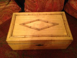 Antique Faux Bamboo French Box - Tres Chic photo