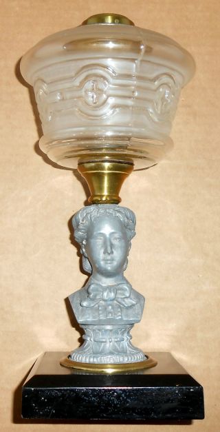 Empress Eugenie Figural Oil Lamp photo