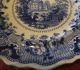 Parisian Chateau Antique Sm Plate By R.  Hall; Mid 1800’s Blue & White Plates & Chargers photo 1