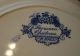 Parisian Chateau Antique Sm Plate By R.  Hall; Mid 1800’s Blue & White Plates & Chargers photo 2