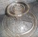 Antique Elegant Etched Pedestal Dish W/pewter Handle Diamond Cut Design Dishes photo 3