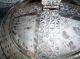 Antique Elegant Etched Pedestal Dish W/pewter Handle Diamond Cut Design Dishes photo 4