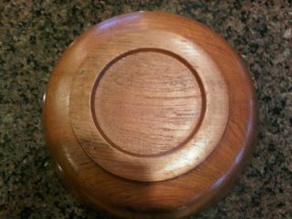 Wood Bowl Wooden Decorative Or Salad Very Pretty Grain In Wood. photo
