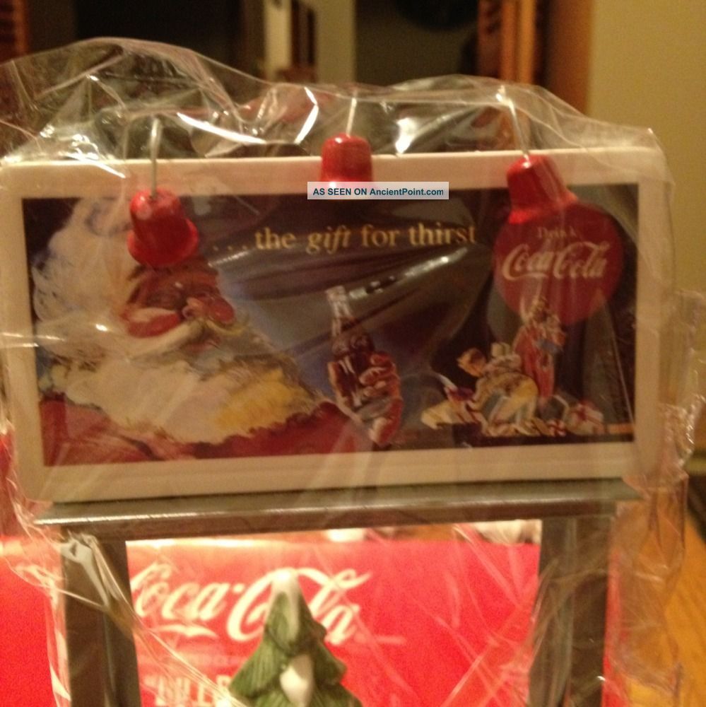 Coca - Cola Handpainted Ceramic And Metal Billboard Accessory Department 56 Snow Other photo