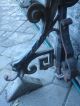 French Forged/cast Iron Mythological Winged Griffin/dragon/gargoyle Statue/post Metalware photo 10