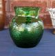 Antique Style Mouth Blown Green Glass Pitcher Handmade Colonial Country Vase Pon Pitchers photo 3