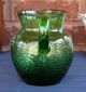 Antique Style Mouth Blown Green Glass Pitcher Handmade Colonial Country Vase Pon Pitchers photo 4