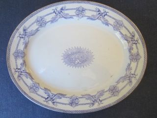 Antique 19th Century Large Wedgewood & Co.  Serving Platter,  Indian Star Pattern photo