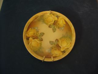 Antique Thomas Serves Bavaria Riviera Yellow Rose Plate photo