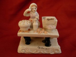 Antique,  Porcelain Figural Match Holder Box,  Early 20th Century photo