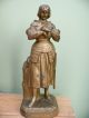 Fine 19thc French Spelter Figurine Of Jeanne D ' Arc Signed A.  R. Metalware photo 1