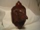 Antique Carved Wood Dog Head Match Holder 7 3/4 Tall Nicely Carved Nr Carved Figures photo 2