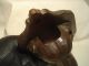 Antique Carved Wood Dog Head Match Holder 7 3/4 Tall Nicely Carved Nr Carved Figures photo 3