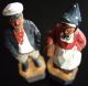 Handmade Carved Wood Figures Fisherman & Woman Canada Woodenware Sea Souvenir Carved Figures photo 4