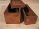 Primitive Antique Wooden Dovetail Cheese Boxes White Brand Boxes photo 2