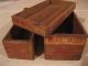 Primitive Antique Wooden Dovetail Cheese Boxes White Brand Boxes photo 3