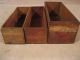 Primitive Antique Wooden Dovetail Cheese Boxes White Brand Red And Green Letter Boxes photo 2