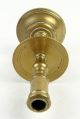 Splendid Small Antique 17thc Dutch Brass Panel Candlestick Candle Holder Metalware photo 3
