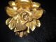 Antique Miniature Florentine Italian Gold Gilt Leafed Wood Shelf Rose Motif Other photo 2