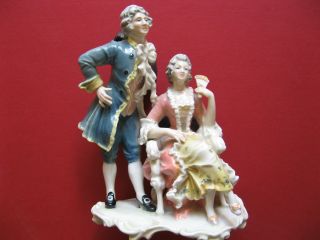Very Fine Detailed German Porcelain/china Figurines,  Well - Marked,  Vg,  Nr photo