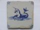 A Rare Delft Seacreature Tile With An Unicorn ++++++++++++++ Tiles photo 1