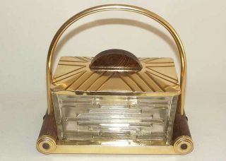 █► French Art Deco Bonbonniere Biscuit / Cookie Container 1930 ' S photo