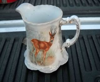 Vintage Deer Ceramic & Porcelain Pitcher photo