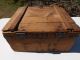 Vintage Antique Old Wood Wooden Crate With Metal Handles & Latch Boxes photo 1