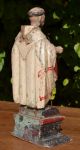 Rare Antique Colonial Wood Santo Figure 1750 - 1800 Saint Domingo Spanish Spain  Carved Figures photo 2