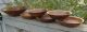 Vintage Old Wooden Turned Pieced Wood Bowl Set,  Large Bowl & 5 Smaller Bowls photo 1