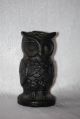 Vintage Miniature Cast Iron Owl Figure Figurine Heavy Possibly Hubley Antique Metalware photo 7