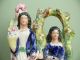 19thc Staffordshire Figure With Couple By Arbour Figurines photo 2