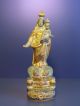 Santibelli Vierge Virgin Maria Marseille Terracotta Polychrome Religious Figure Figurines photo 1