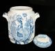 Staffordshire Childs Biscuit Jar Little May Apron Eggs Allerton England C1880 Jars photo 1