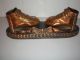 Bronze Copper Baby Shoe Shoes + Picture Frame From Estate Vintage Metalware photo 6