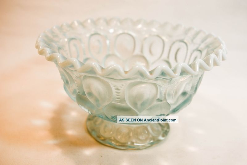 Vintage Light Blue Carnival Glass Bowl Bowls photo