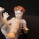 Sweet Antique Volkstedt German Dresden Porcelain Cherub Angel Figurine Baby Figurines photo 3