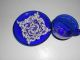 Antique Cobalt Blue Demi - Tasse Cup & Saucer,  Lace Enameling,  Nr Cups & Saucers photo 2
