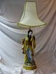 Vintage Benrose Porcelain Italy Japanese Geisha Girl Statue Lamp Base Table Lamp Figurines photo 10