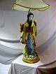 Vintage Benrose Porcelain Italy Japanese Geisha Girl Statue Lamp Base Table Lamp Figurines photo 11