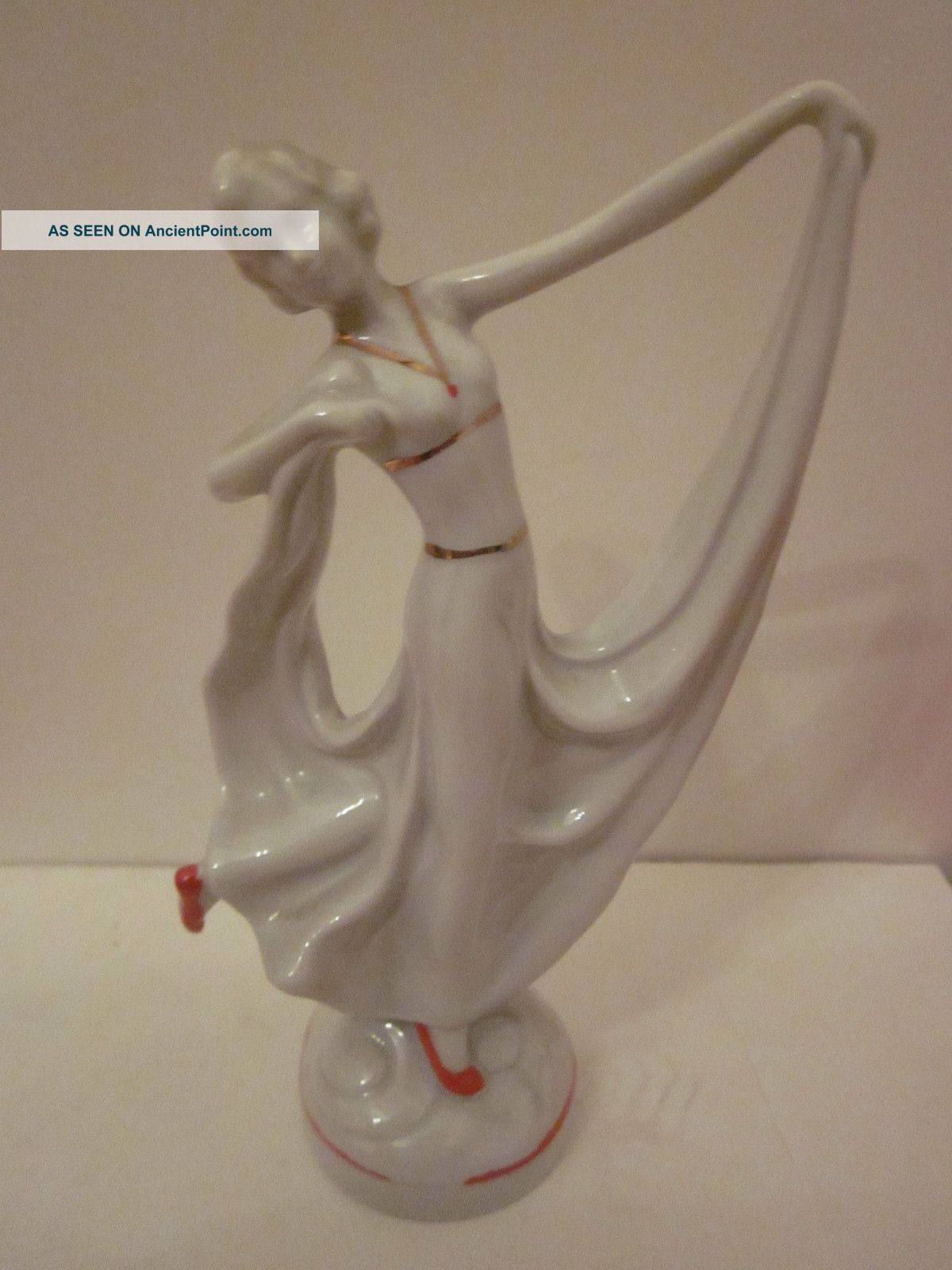 Antique German Porcelain Dancing Figurine - 1930s Figurines photo