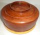 Antique Old 1 Pieceteak Wood Rare Hand Carved Lacquer Police Serving Bowls Bowls photo 2