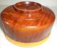 Old 1 Pieceteak Wood Rare Hand Carved Lacquer Police Serving Bowls Bowls photo 3