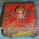 Antique Treen Tramp Folk Art Hand Made Painted Wood Box Poinsettia Christmas Boxes photo 1