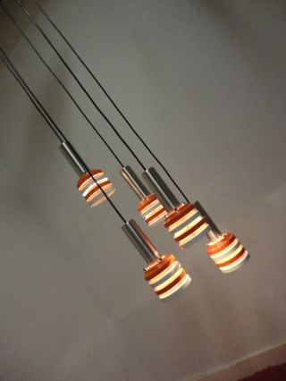 60’s/70’s Midcentury Modern Danish Hanging Lamp,  Guzzini Stilnovo Panton Era photo