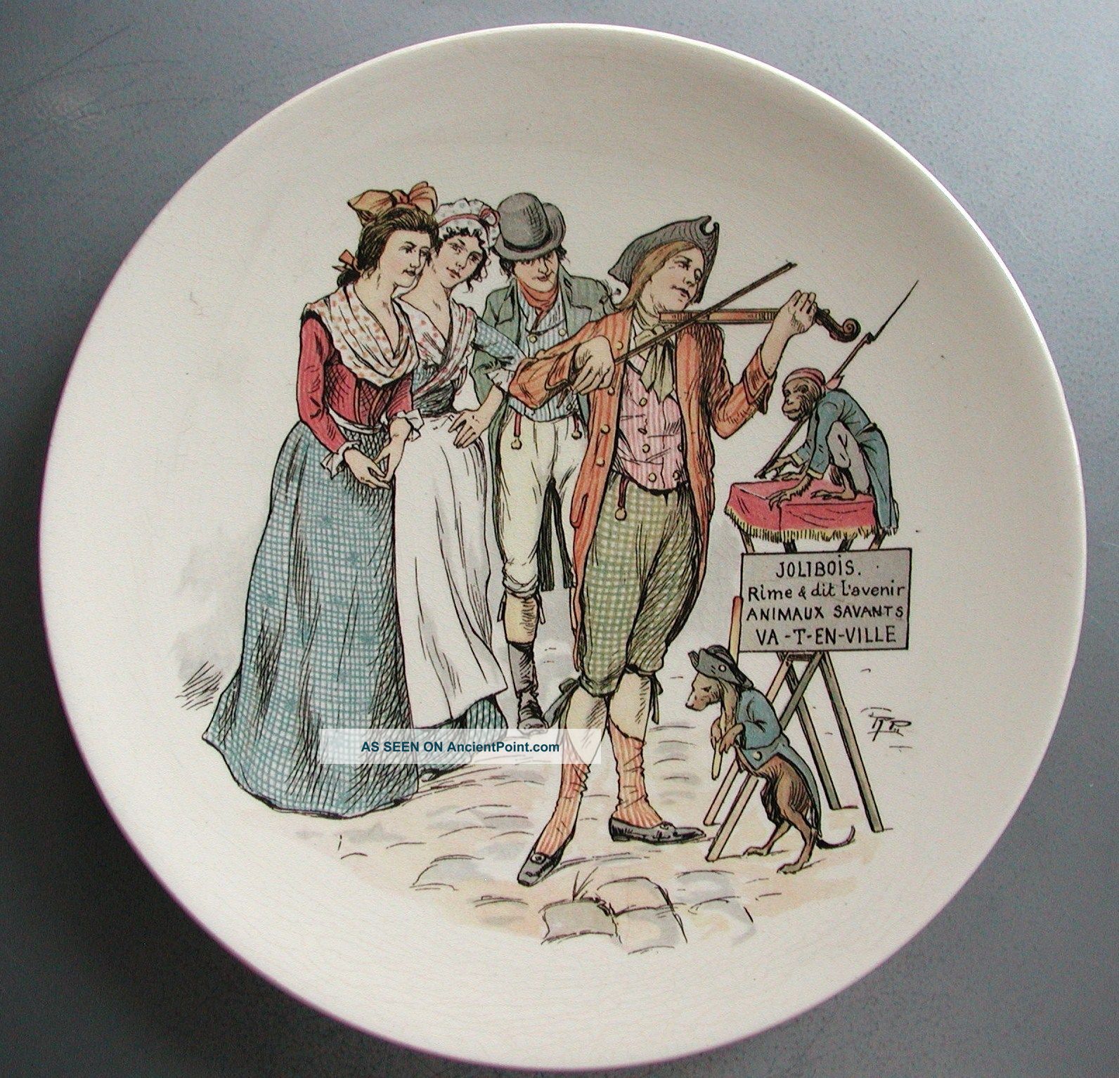 Antique Utzschneider/sarreguemines Plate - Artist Initials - Germany/french Plates & Chargers photo