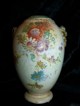 Antique Royal Bonn (german) Earthenware Beautifully Handpainted Vase Circa 1900 photo
