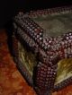 Antique,  Exquisite,  Wooden Tramp Art Jewelry Box Boxes photo 2