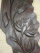 Pr 19thc Oak Carving With Exotic Raised Floral Decor Other photo 3