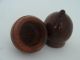 Antique Treenware Carved Figural Snuff Box / Shaped As Acorn Boxes photo 2
